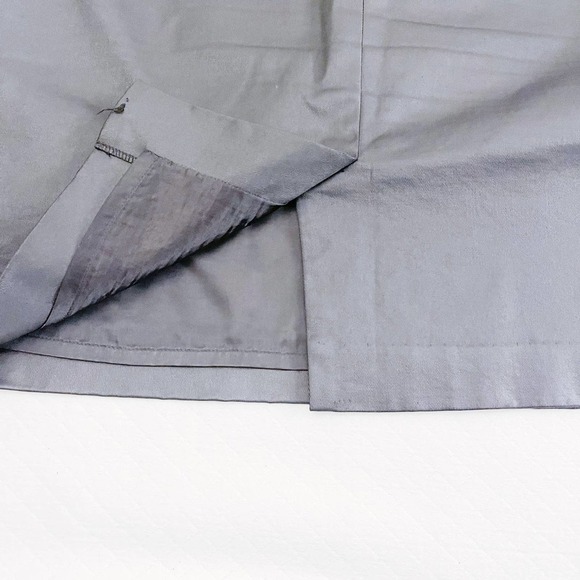 Atelier Coated Black Pencil Skirt Back Slit Zippered SZ10 - Picture 3 of 6